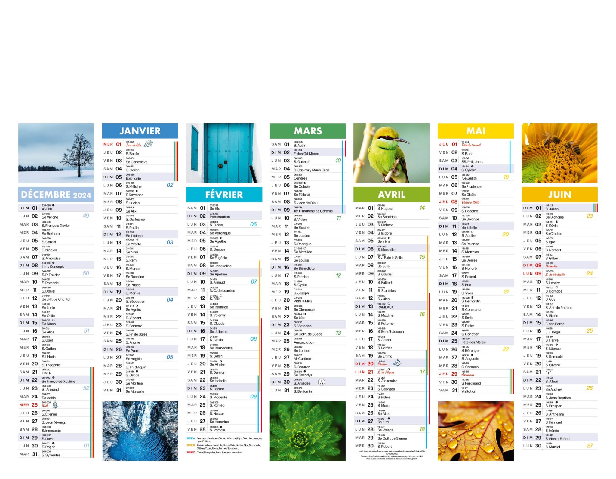 Calendrier Bancaire LINDO-A07-P1