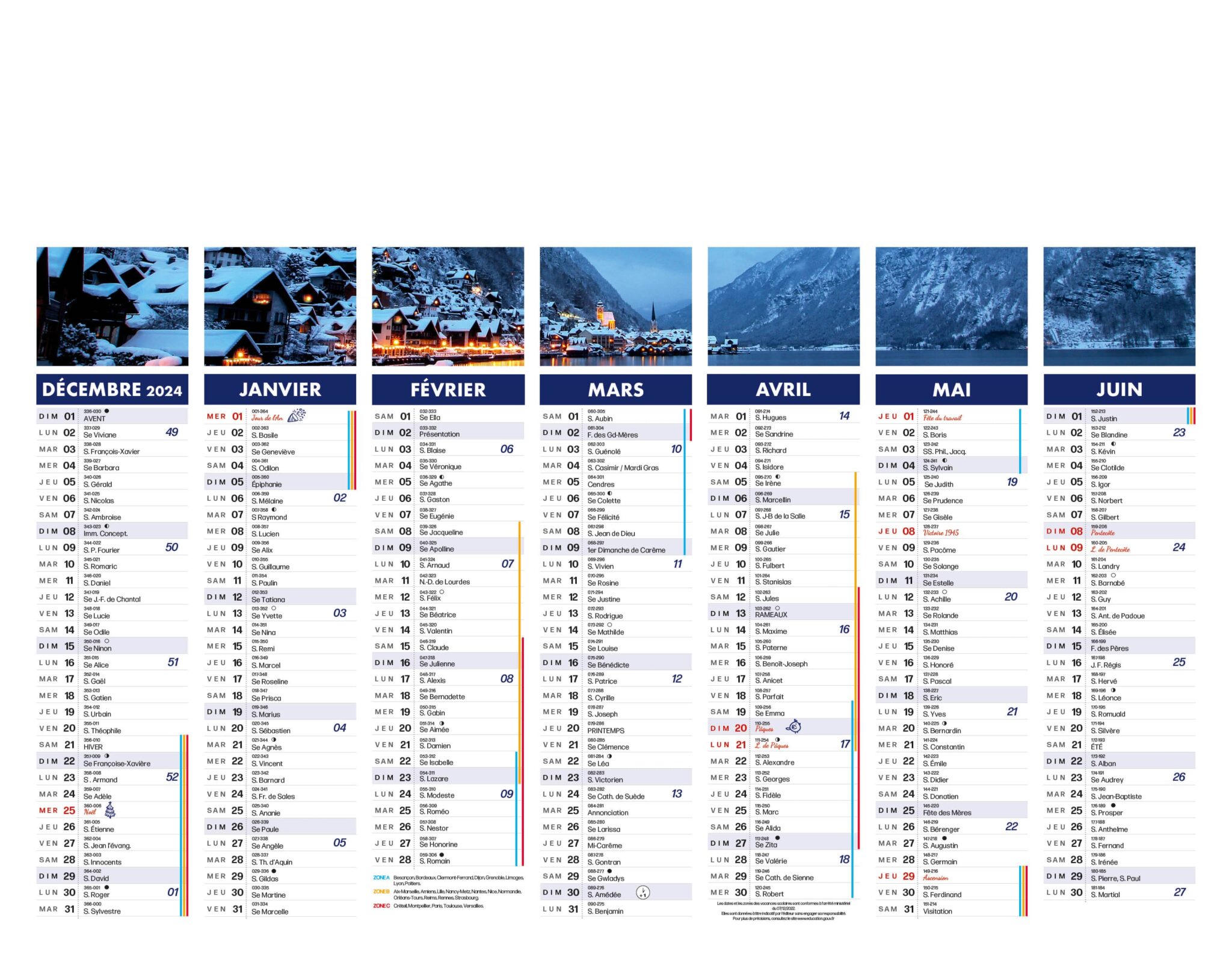 Calendrier Bancaire LINDO-A07-P3