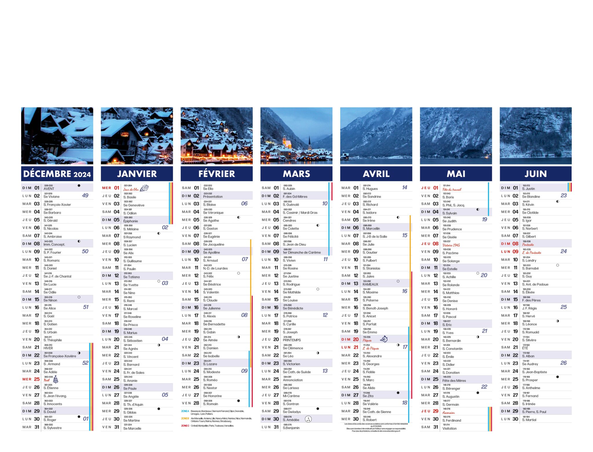 Calendrier Bancaire LINDO-B07-P3