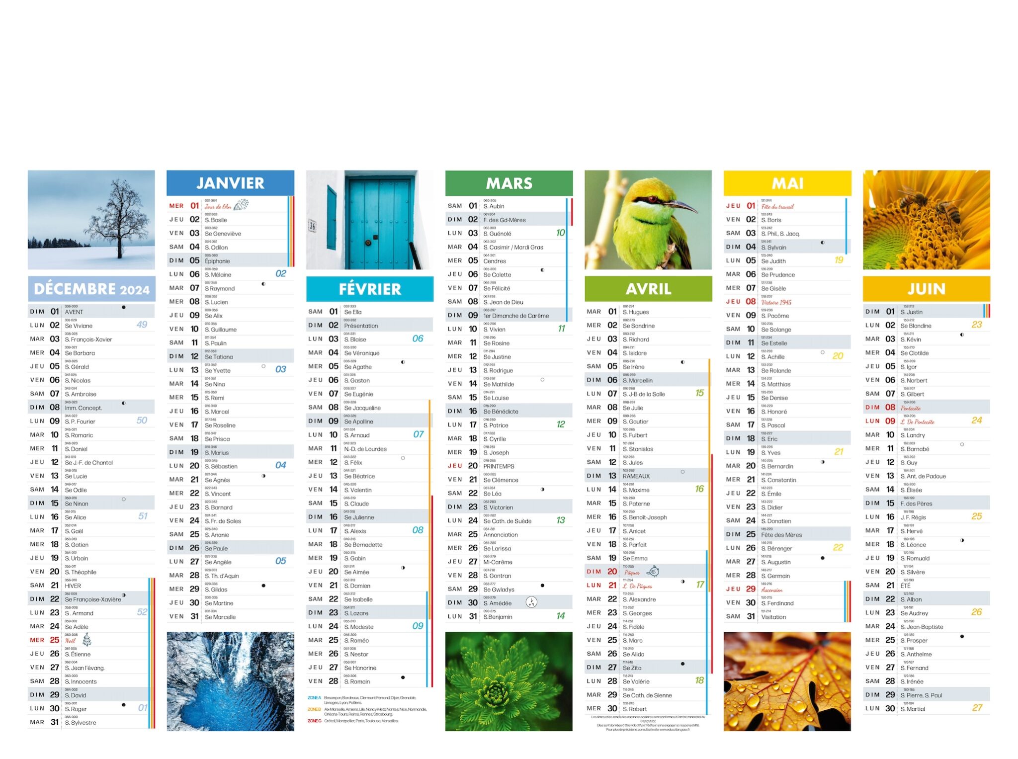 Calendrier Bancaire LINDO-C07-P1