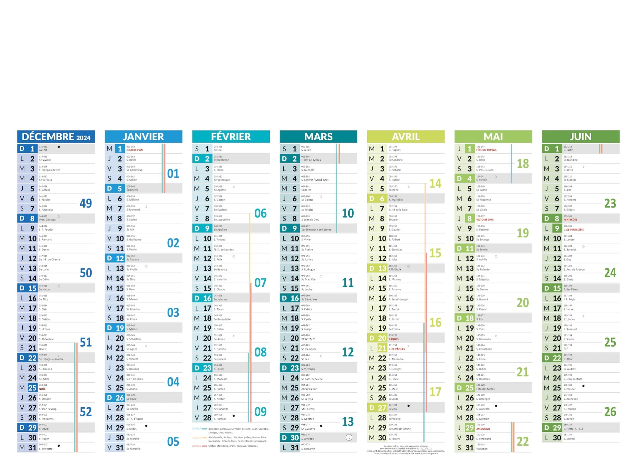 Calendrier Bancaire LINDO-C03