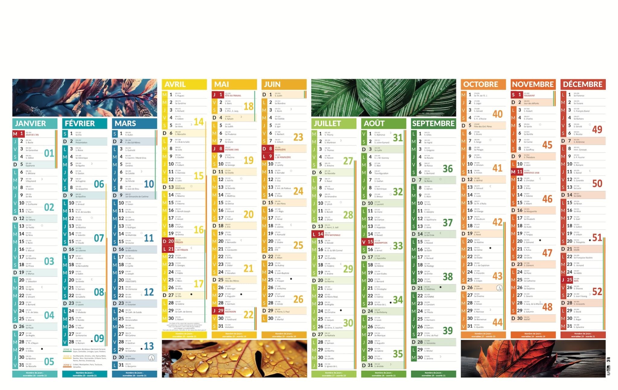 Calendrier Bancaire LINDO-D02-P2